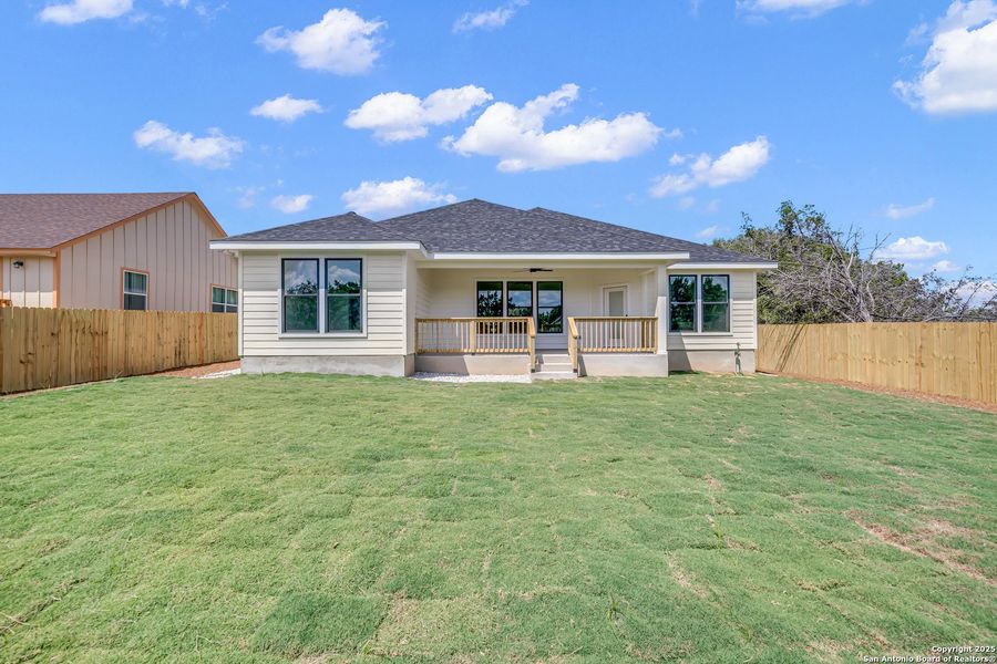 Front exterior of a new home in , Spring Branch, TX, highlighting curb appeal (Image 21). Front exterior of a new home in , Spring Branch, TX, highlighting curb appeal (Image 21).