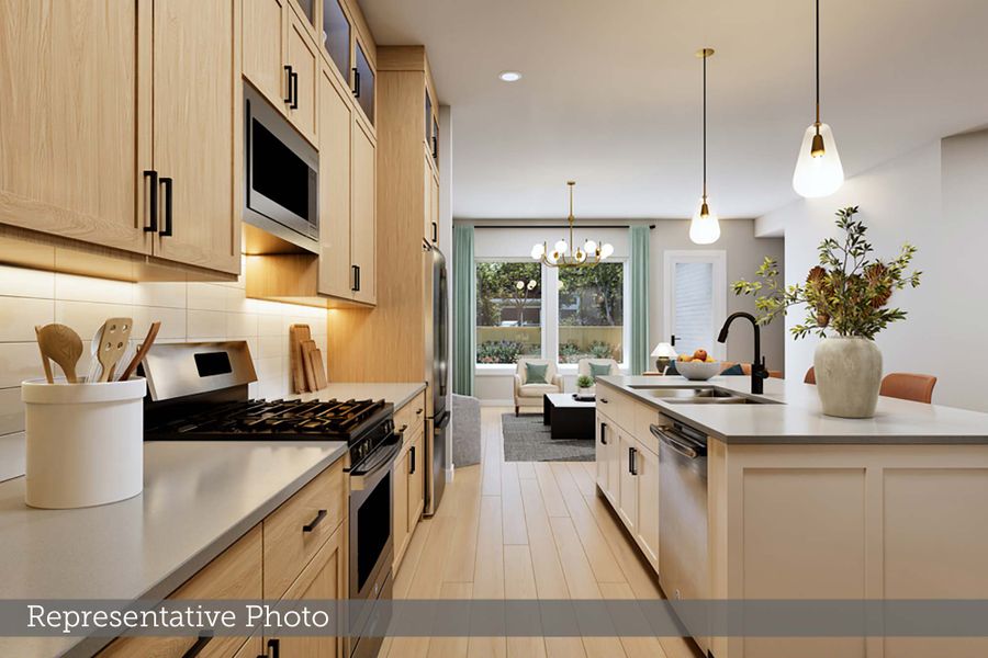 Furnished interior view inside a new home in Austin Point - Terrace Collection, Richmond (Image 3).