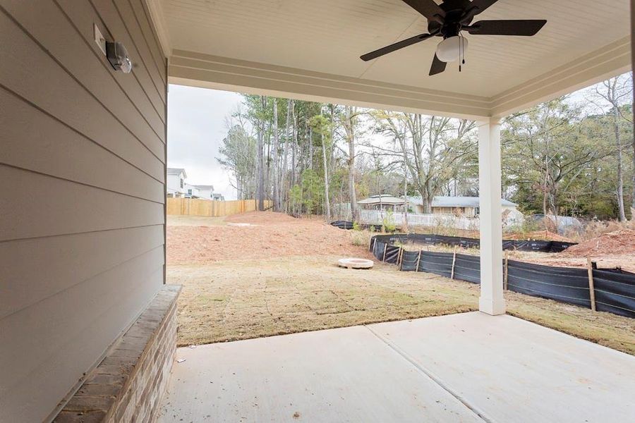 Exterior details and patio area of a home in , Buford (Image 21).