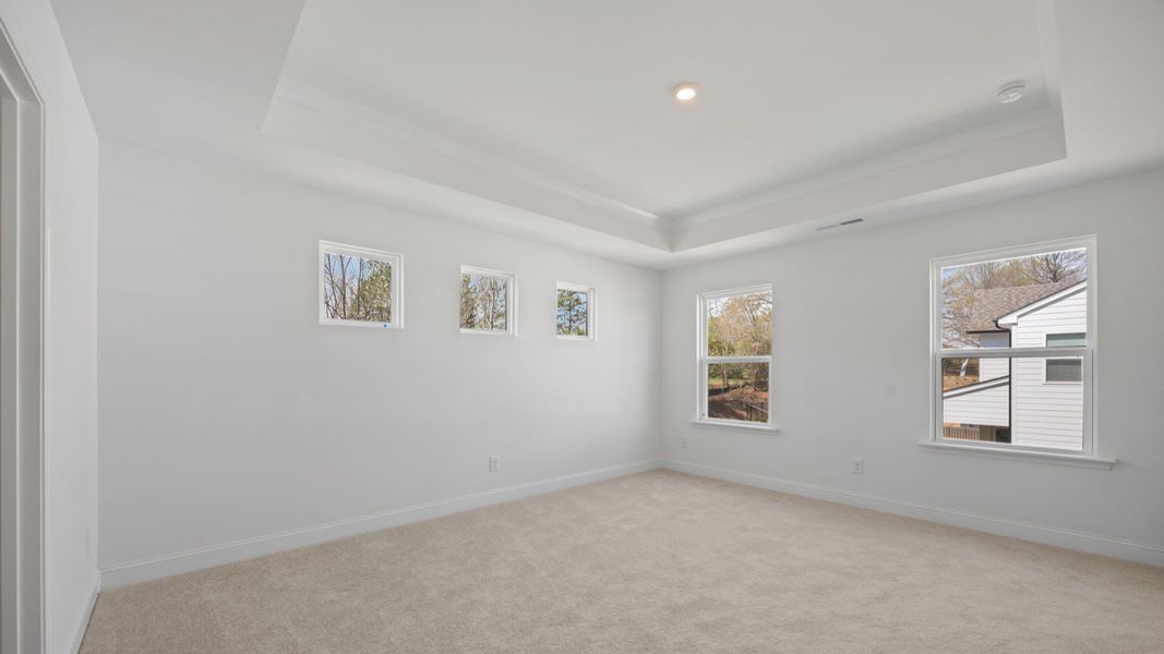 The Jasmine Plan at Farms at Bellingham in Mooresville NC. - Primary Bedroom