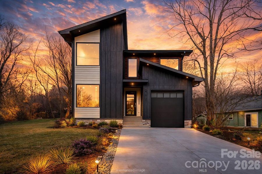 Front exterior of a new home in , Black Mountain, NC, highlighting curb appeal (Image 26).