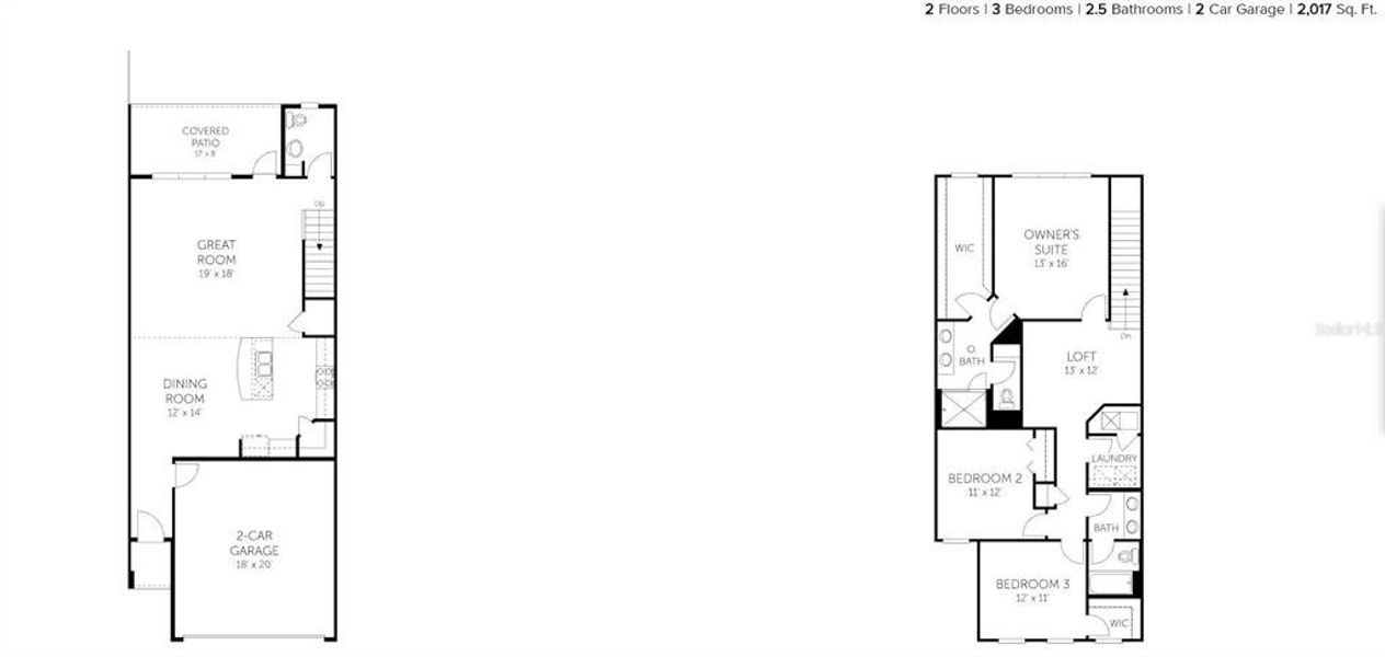 2D floor plan layout of this home in Seaire, Parrish, FL (Image 2). 2D floor plan layout of this home in Seaire, Parrish, FL (Image 2).