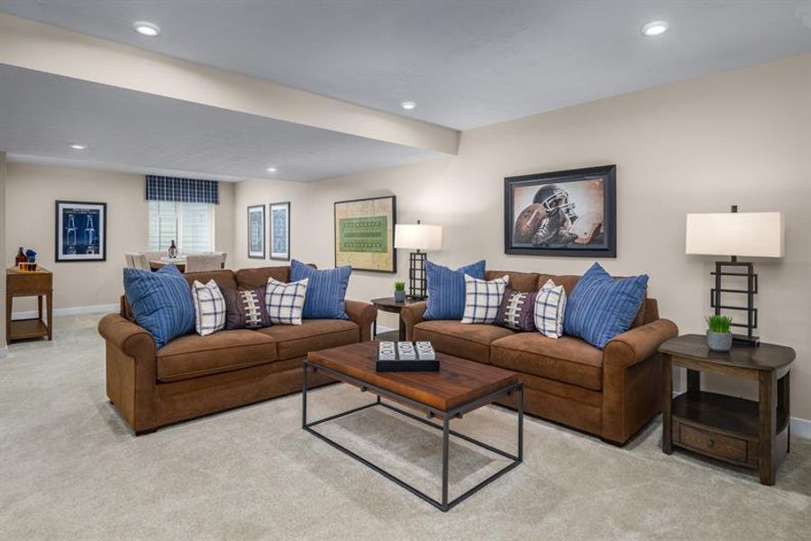 Representative furnished interior of a home built from the Allegheny w/ Finished Basement by Ryan Homes in Emerson Hills, Cane Ridge (Image 24).