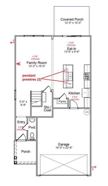 2D floor plan layout of this home in Central Creek, Goose Creek, SC (Image 4).