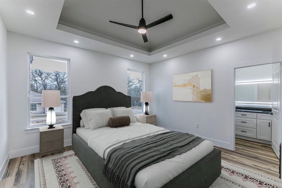 Furnished interior view inside a new home in , Malakoff (Image 13).