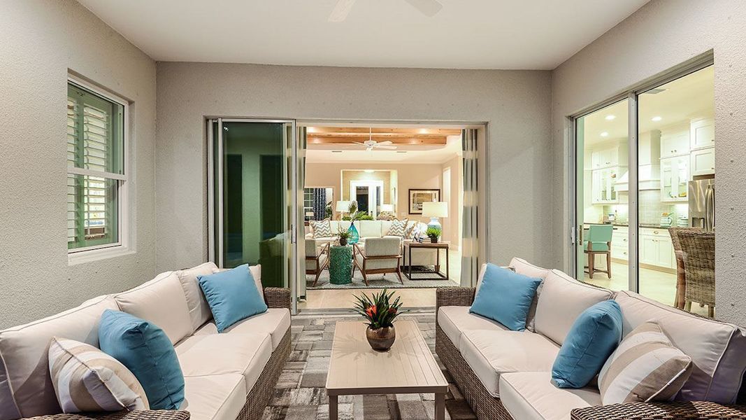 Furnished interior view inside a new home in SkySail Real Estate and Homes for Sale in Naples, FL - Neal Communities, Naples (Image 4).