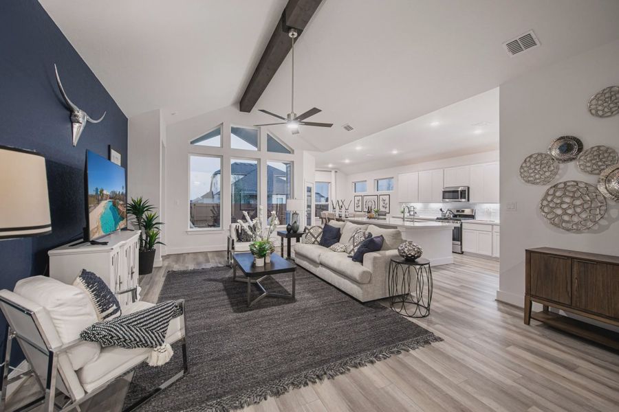 Representative furnished interior of a home built from the Brandy by Chesmar Homes in Stillwater Ranch, San Antonio (Image 9).