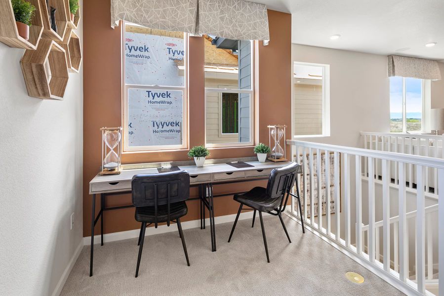 Representative furnished interior of a home built from the 3 by Tri Pointe Homes in Sugar Mill Village, Longmont (Image 13).