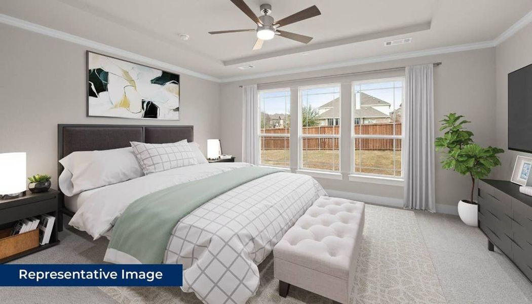 Representative furnished interior of a home built from the Stonehaven 2F by First Texas Homes in The Bluffs, Celina (Image 11).