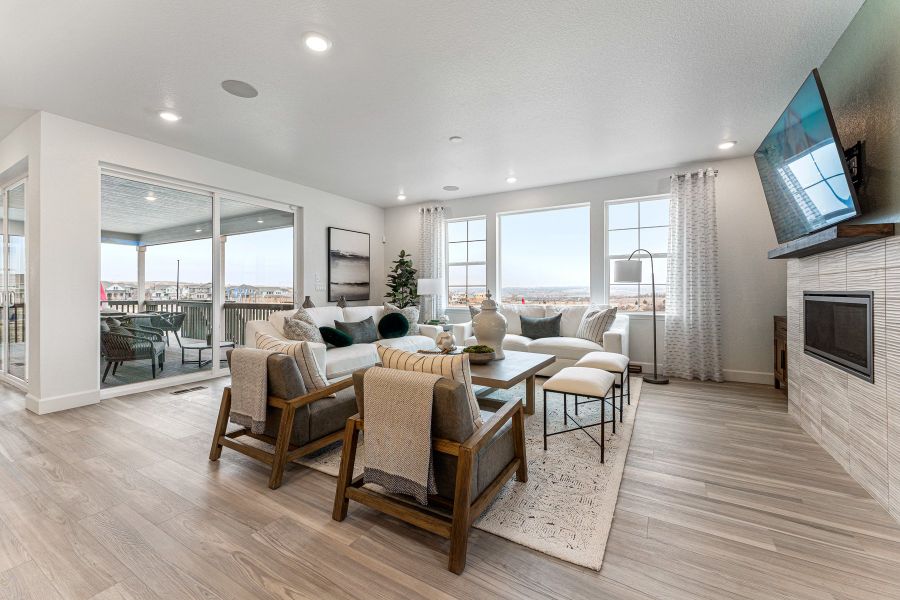 Representative furnished interior of a home built from the Steamboat | A Multi-Gen Home by Taylor Morrison in Dawson Trails, Castle Rock (Image 8).