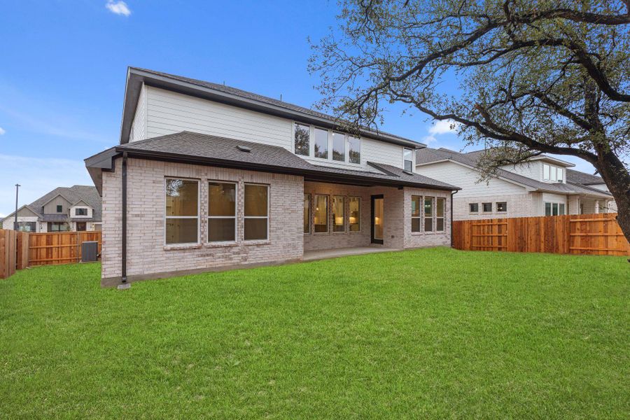 Rear of Home and Private Backyard