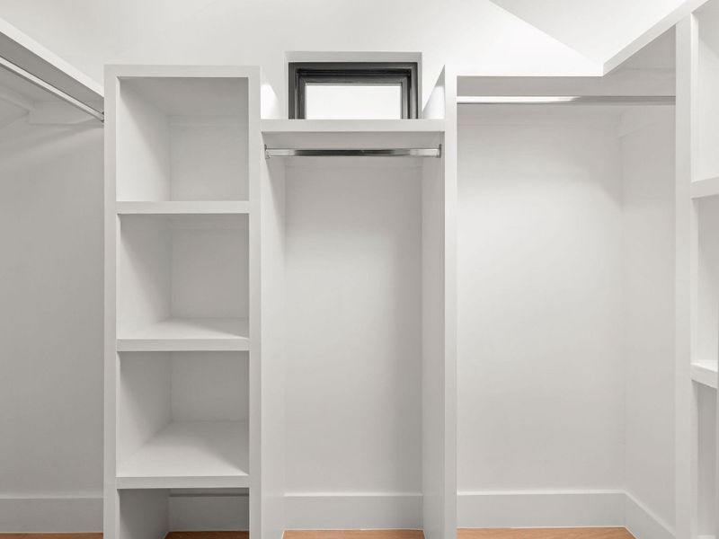Walk in closet featuring light wood-type flooring