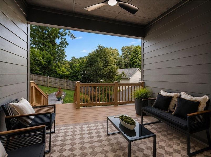 Exterior details and patio area of a home in , Atlanta (Image 4).
