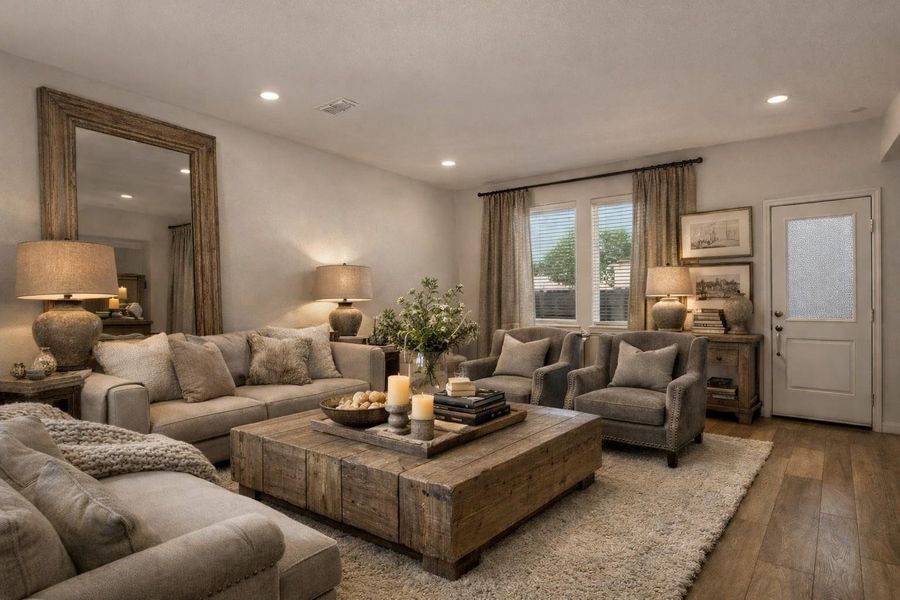 AI staged version of living room