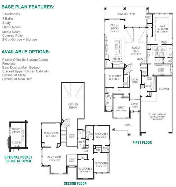 2D floor plan layout of this home in Fulshear Lakes, Fulshear, TX (Image 4).