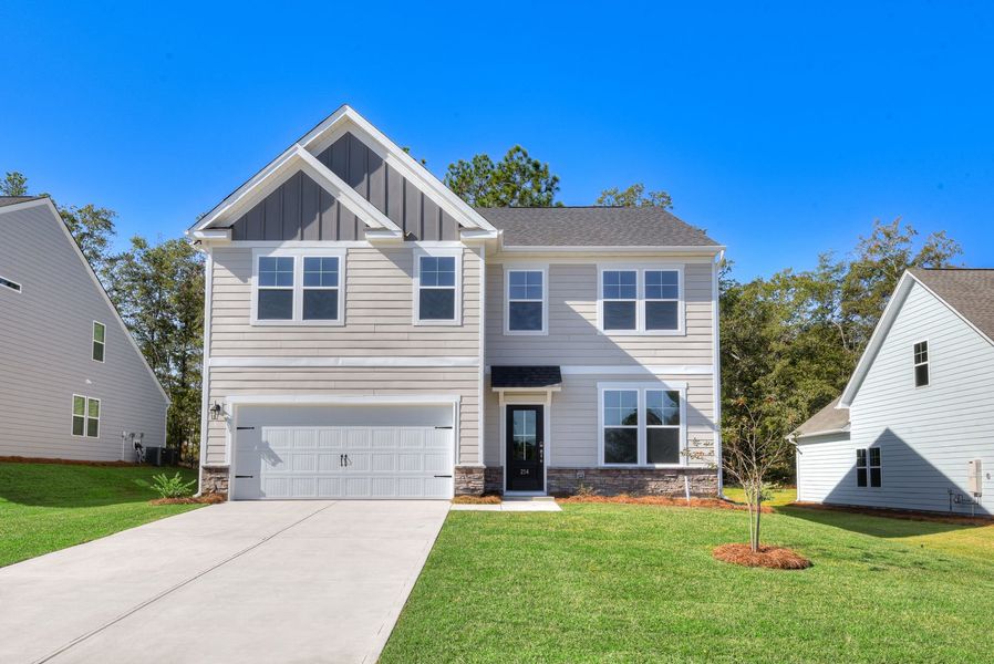 Representative exterior photo of a completed home built from the The Kershaw by Stanley Martin Homes in Riverside Ridge, Lawrenceville, GA (Image 123).