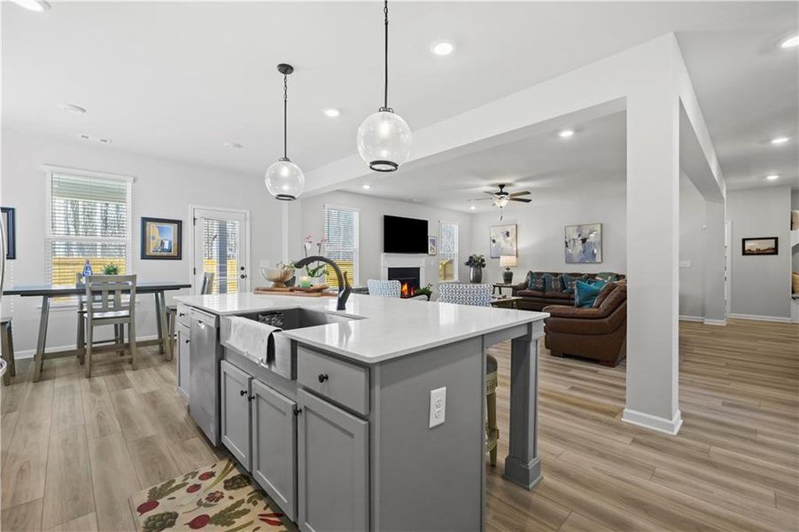 Furnished interior view inside a new home in , Atlanta (Image 30).