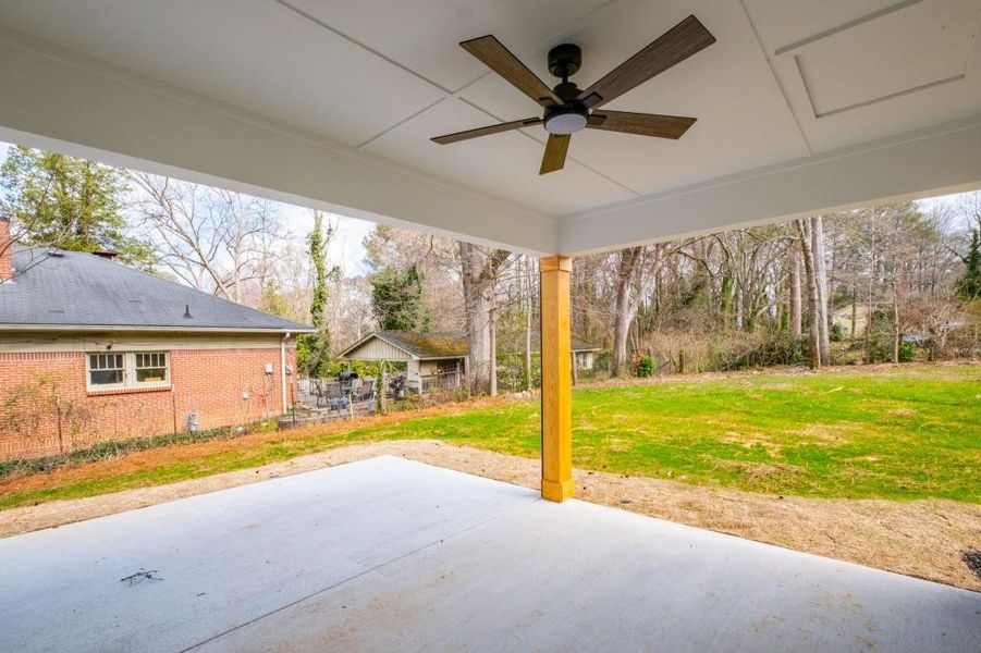 Exterior details and patio area of a home in , Fairburn (Image 30).