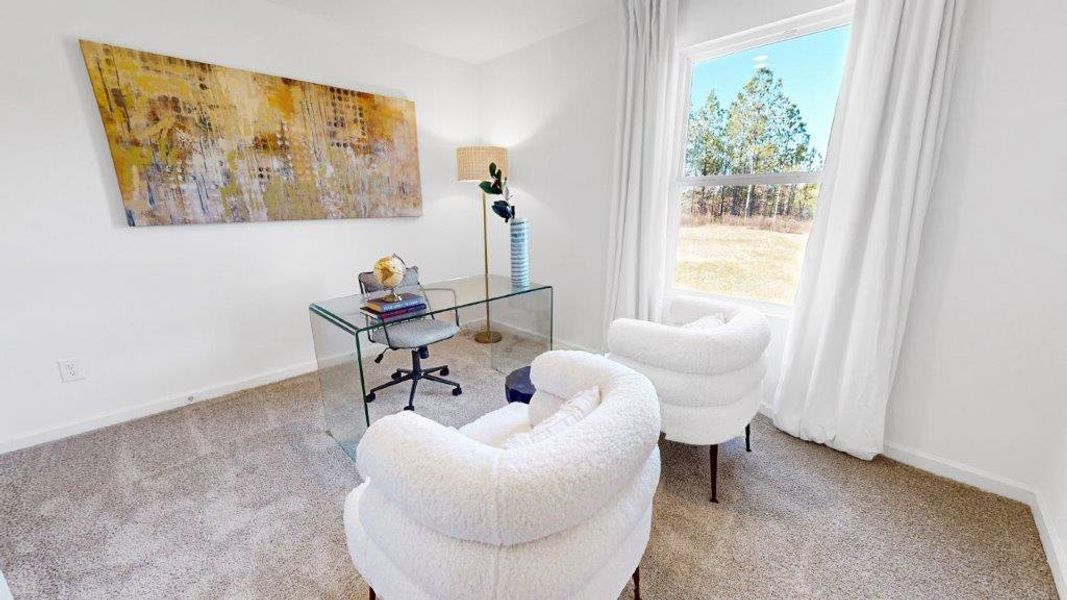 Furnished interior view inside a new home in Magnolia at the Bluffs Phase 3, Freeport (Image 14).