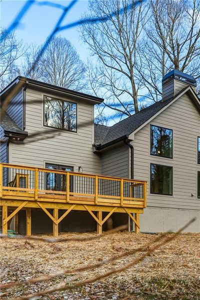 Exterior details and patio area of a home in , Ellijay (Image 32).