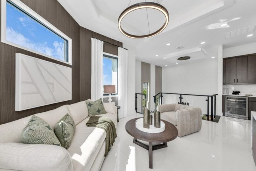 Representative furnished interior of a home built from the Silver Palm – Phase 2 by Medallion Home in Aqua, Bradenton (Image 57).