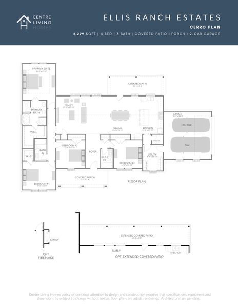 2D floor plan layout for the Cerro by Centre Living Homes in Ellis Ranch Estates, Waxahachie, TX (Image 5). 2D floor plan layout for the Cerro by Centre Living Homes in Ellis Ranch Estates, Waxahachie, TX (Image 5).