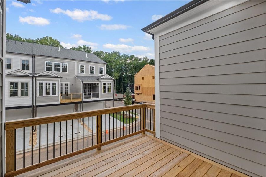 Exterior details and patio area of a home in Devin's Shire - A Kennesaw Tradition, Kennesaw (Image 23).