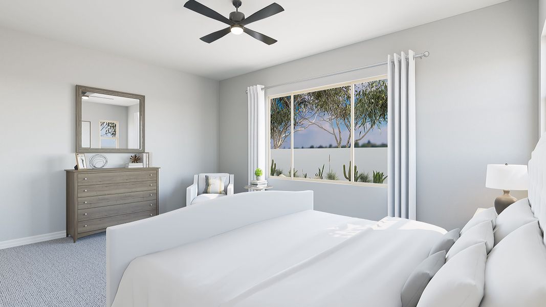 Representative furnished interior of a home built from the Iris Plan 60-1 by Tri Pointe Homes in Abel Ranch, Goodyear (Image 9). Representative furnished interior of a home built from the Iris Plan 60-1 by Tri Pointe Homes in Abel Ranch, Goodyear (Image 9).