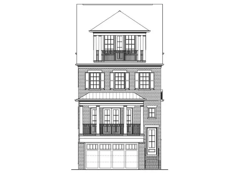 Front exterior of a new home in Laurel View, Suwanee, GA, highlighting curb appeal (Image 1). Front exterior of a new home in Laurel View, Suwanee, GA, highlighting curb appeal (Image 1).