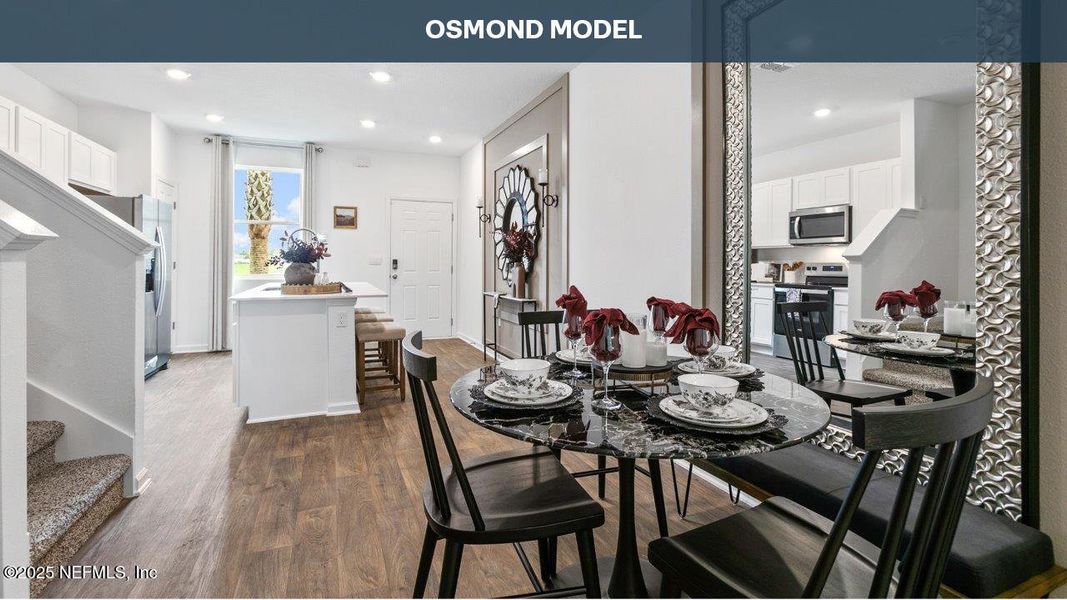 Furnished interior view inside a new home in Cordera Townhomes, St. Augustine (Image 5).