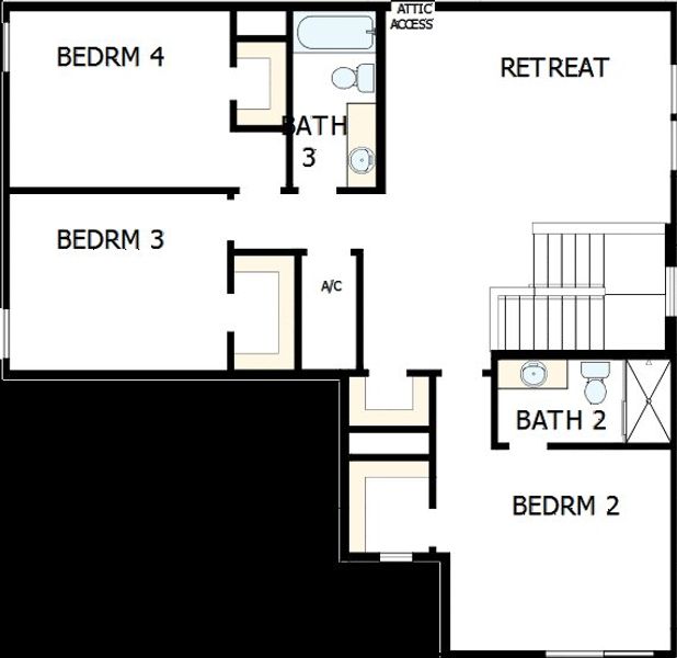 2D floor plan layout of this home in John’s Lake North, Clermont, FL (Image 3). 2D floor plan layout of this home in John’s Lake North, Clermont, FL (Image 3).