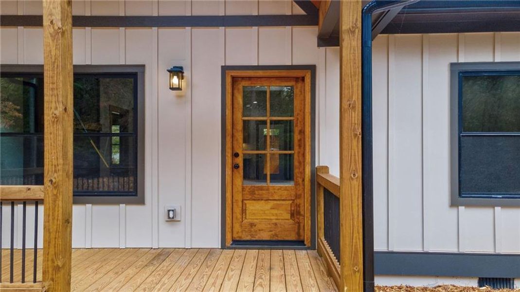 Exterior details and patio area of a home in , Ellijay (Image 29).