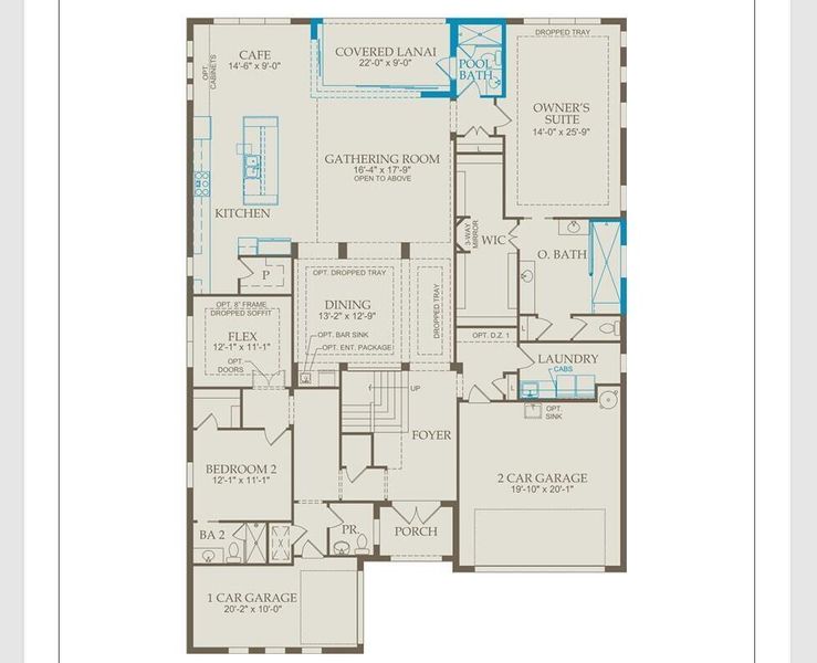 2D floor plan layout of this home in Marigold, Davie, FL (Image 3).