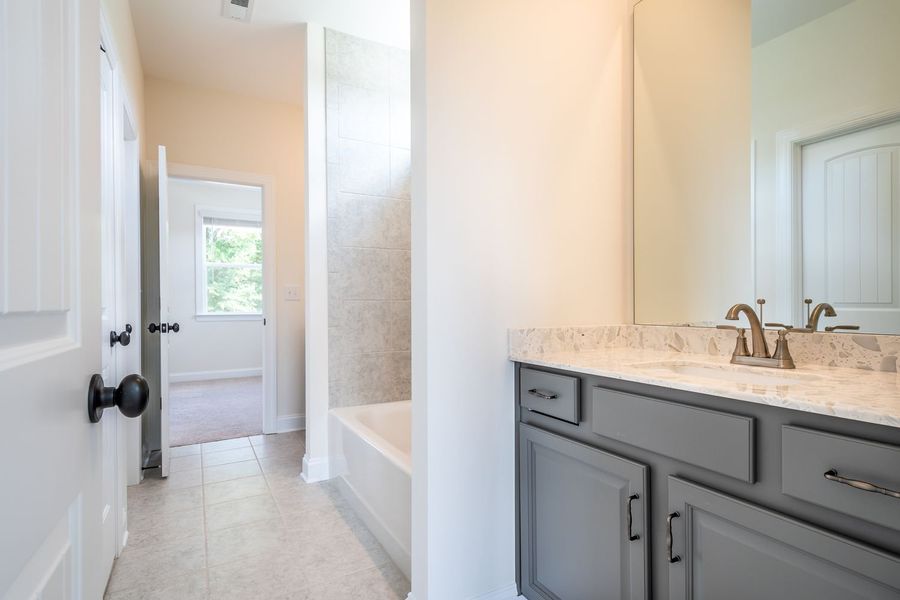 Representative furnished interior of a home built from the Harvard by Greybrook Homes in Harbor Watch, Statesville (Image 14).