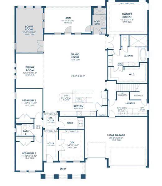 2D floor plan layout of this home in Two Rivers, Zephyrhills, FL (Image 5).