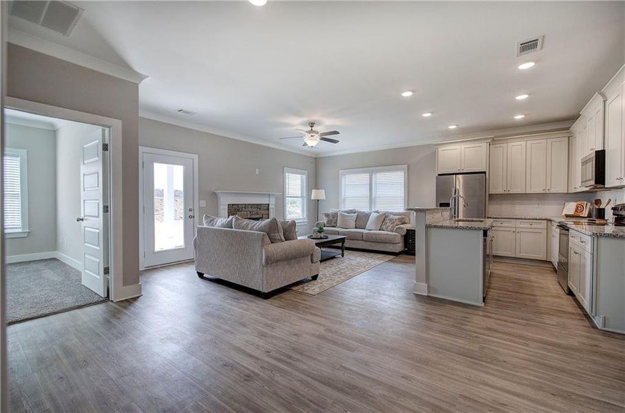Furnished interior view inside a new home in , Cartersville (Image 16).
