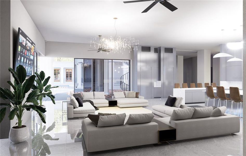 Furnished interior view inside a new home in , Windermere (Image 3).