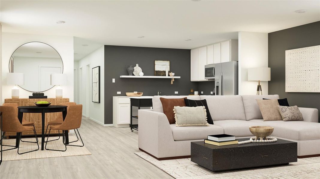 Furnished interior view inside a new home in Santa Fe Village, Cleveland (Image 9).