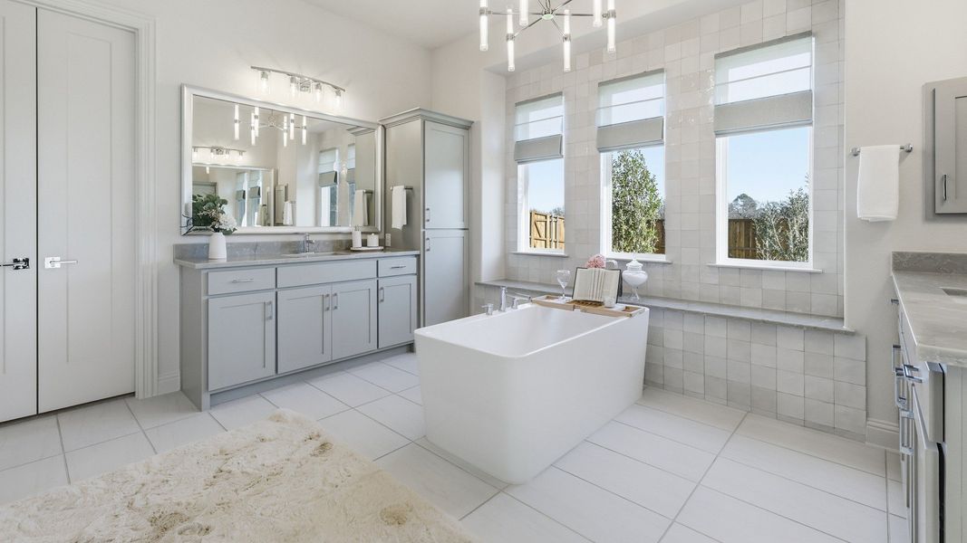 Representative furnished interior of a home built from the Dartmouth by Brightland Homes in Anna Ranch, Anna (Image 18).