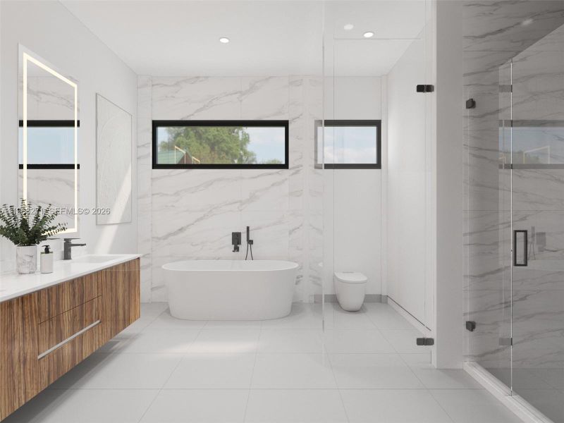 Furnished interior view inside a new home in , Fort Lauderdale (Image 9).