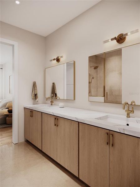 Furnished interior view inside a new home in , St. Petersburg (Image 8).