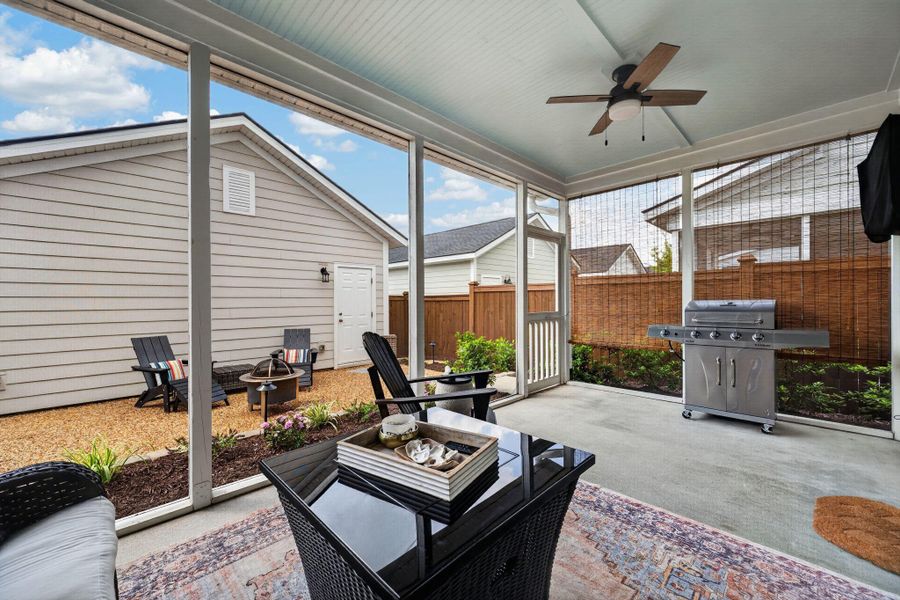 Exterior details and patio area of a home in Nexton - Midtown - The Park Collection, Summerville (Image 4). Exterior details and patio area of a home in Nexton - Midtown - The Park Collection, Summerville (Image 4).
