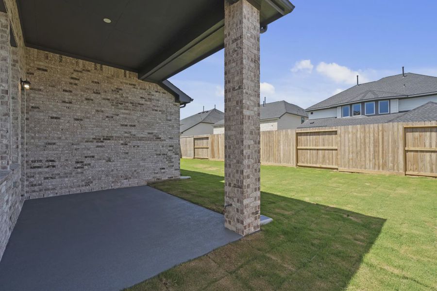 Exterior details and patio area of a home in Jordan Ranch 55's, Fulshear (Image 4). Exterior details and patio area of a home in Jordan Ranch 55's, Fulshear (Image 4).