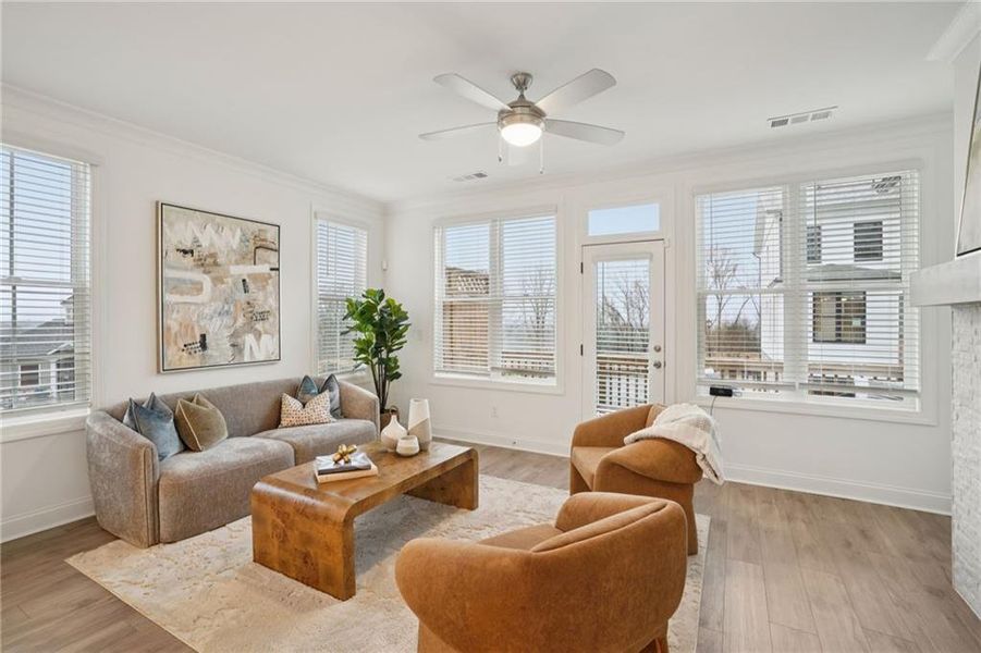 Furnished interior view inside a new home in Palisades Townhomes, Cumming (Image 32).