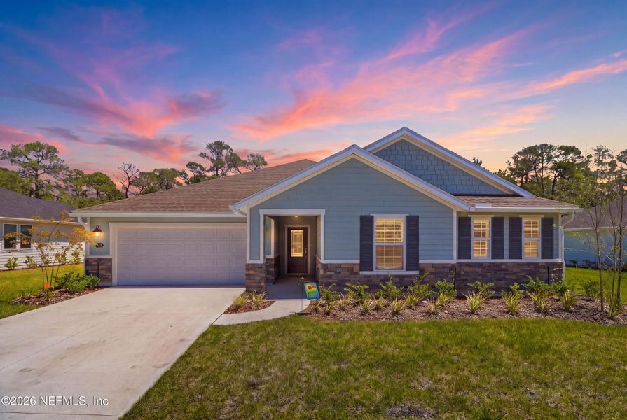 Front exterior of a new home in , St. Augustine, FL, highlighting curb appeal (Image 24).