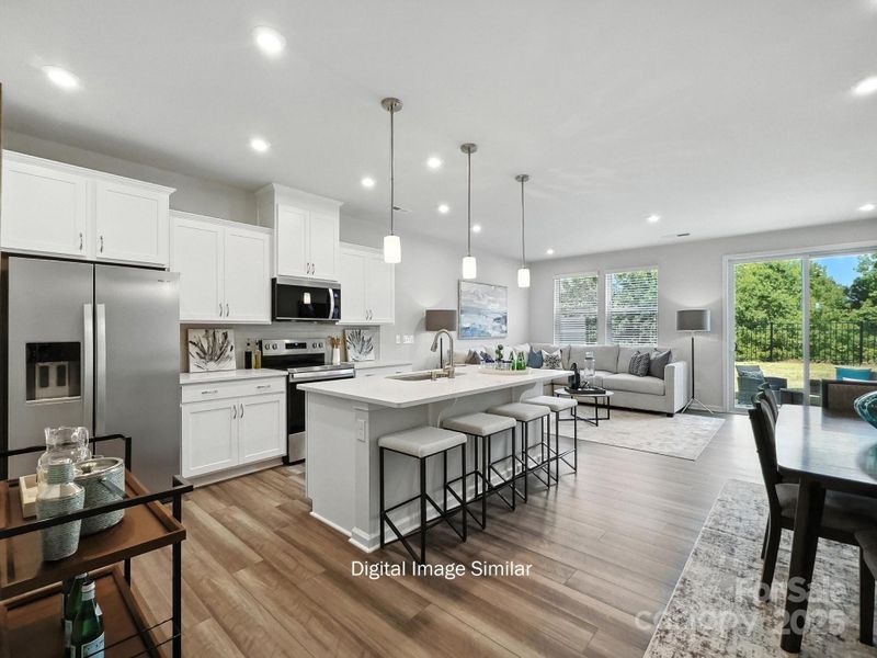Furnished interior view inside a new home in Bailey Run, Charlotte (Image 16). Furnished interior view inside a new home in Bailey Run, Charlotte (Image 16).