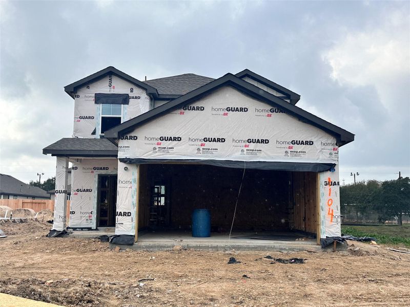 In-progress construction of a new home in Valor Park, Bay City, TX (Image 20).