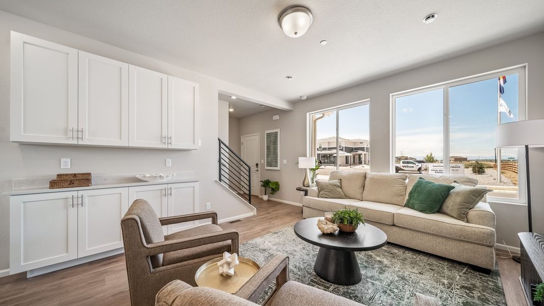 Furnished interior view inside a new home in Reunion, Commerce City (Image 13). Furnished interior view inside a new home in Reunion, Commerce City (Image 13).