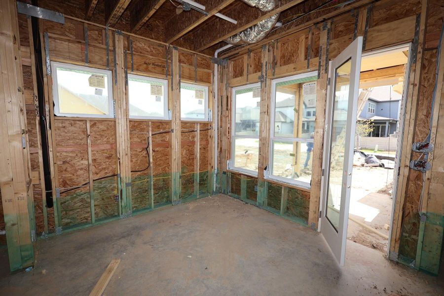 In-progress construction of a new home in Pomona - Grove Row Collection, Manvel, TX (Image 7).