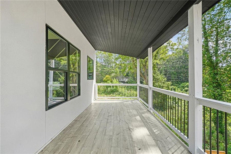 Exterior details and patio area of a home in , Atlanta (Image 45).